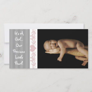 Een meisje... Onze edele kleine pareltje Aankondiging