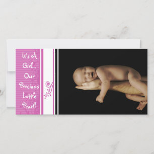 Een meisje... Onze edele kleine pareltje Aankondiging