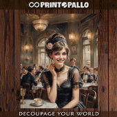 Een meisje op een feestje in 1920 tissuepapier