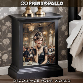 Een meisje op een feestje in 1920 tissuepapier