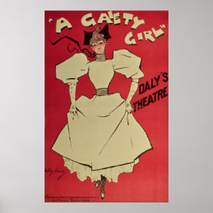 Een meisje uit de familie in het theater van de Da Poster