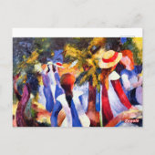 Een meisje uit de groenen van August Macke Briefkaart (Achterkant)