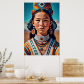 Een meisje uit Mongol China Poster (Keuken)