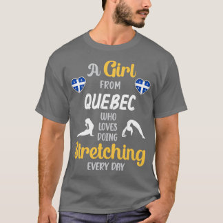 Een meisje uit Quebec die van het doen van het alt T-shirt
