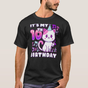 Een meisje van 10 jaar oud, K-pop kitten met fing T-shirt