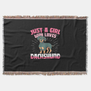 Een meisje van Dachshund Deken