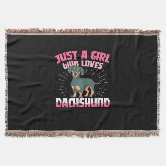 Een meisje van Dachshund Deken (Voorkant)