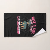 Een meisje van Dachshund Handdoek (Handdoek)