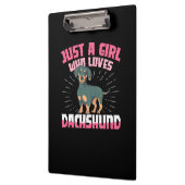 Een meisje van Dachshund Klembord (Links)
