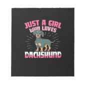 Een meisje van Dachshund Notitieblok (Voorkant)