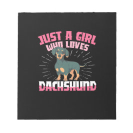 Een meisje van Dachshund Notitieblok