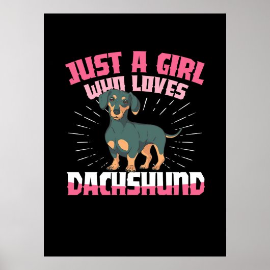 Een meisje van Dachshund Poster (Voorkant)
