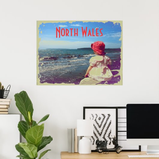 Een meisje van het Zee Poster (Thuiskantoor)