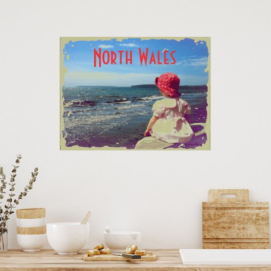 Een meisje van het Zee Poster (Keuken)