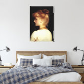 Een meisje van Lord Frederic Leighton Canvas Afdruk (Insitu (Slaapkamer))