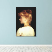 Een meisje van Lord Frederic Leighton Canvas Afdruk (Insitu (Houten vloer))