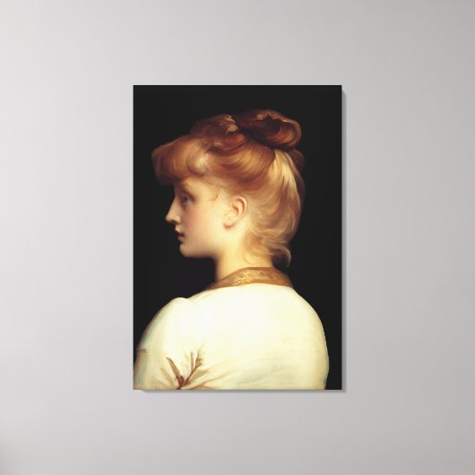 Een meisje van Lord Frederic Leighton Canvas Afdruk (Voorkant)
