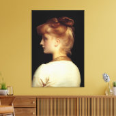 Een meisje van Lord Frederic Leighton Canvas Afdruk (Insitu (Woonkamer))