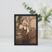 Een meisje van Voss, Harhazard Fjord, Noorwegen Briefkaart (Staand voorkant)