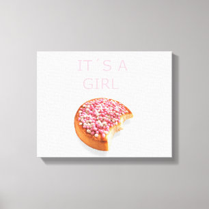 een meisje wordt geboren canvas afdruk