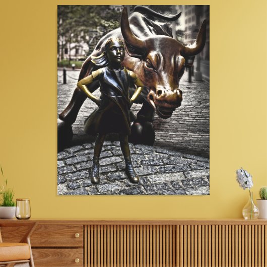 Een meisje zonder vruchtbare leeftijd krijgt een A Canvas Afdruk (Insitu (Woonkamer))