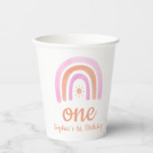 Een meisje's eerste verjaardagsfeestje papieren bekers (Voorkant)