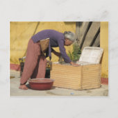 Een melange kleur briefkaart (Voorkant)