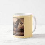 Een melanistische zebra grazend koffiemok (Voorkant rechts)