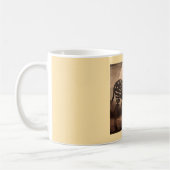Een melanistische zebra grazend koffiemok (Links)
