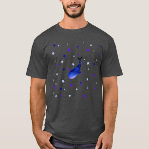 Een melkwegwalvis die drijft in sterren t-shirt