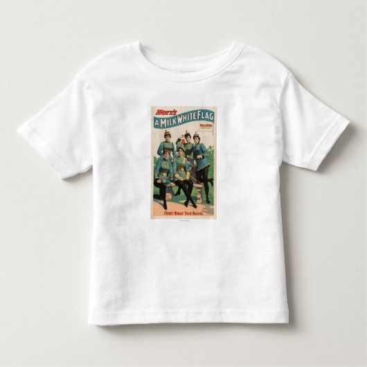 "Een melkwitte vlag" Vrouwenmarsband Kinder Shirts (Voorkant)