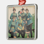 "Een melkwitte vlag" Vrouwenmarsband Metalen Ornament (Links)