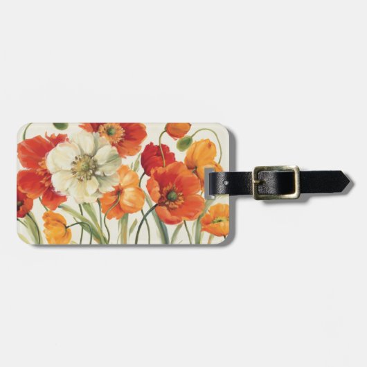 Een melodie van papavers bagagelabel (Voorkant horizontaal)