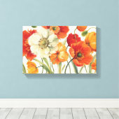 Een melodie van papavers canvas afdruk (Insitu (Houten vloer))