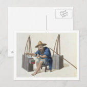 Een Mender van Porcelain, bord 28 uit 'The Costume Briefkaart (Voorkant / Achterkant)