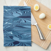 Een mengeling van Blauw Theedoek (Quarter Fold)