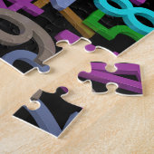 Een mengeling van het patroon van Colorful Numbers Legpuzzel (Zijkant)