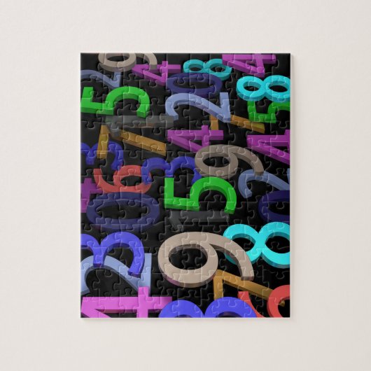 Een mengeling van het patroon van Colorful Numbers Legpuzzel (Verticaal)