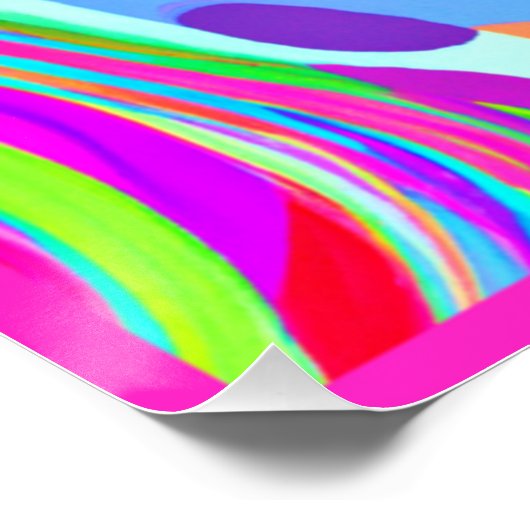 Een mengeling van kleurrijke patronen Kunst Perfect Poster (Hoek)