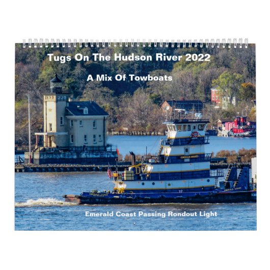 Een mengeling van sleepboten op de Hudson-rivier Kalender (Hoes)