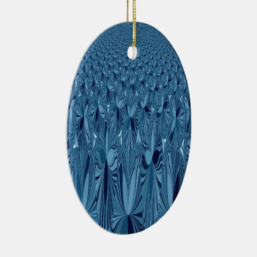 Een mengsel van Blauw Keramisch Ornament (Rechts)