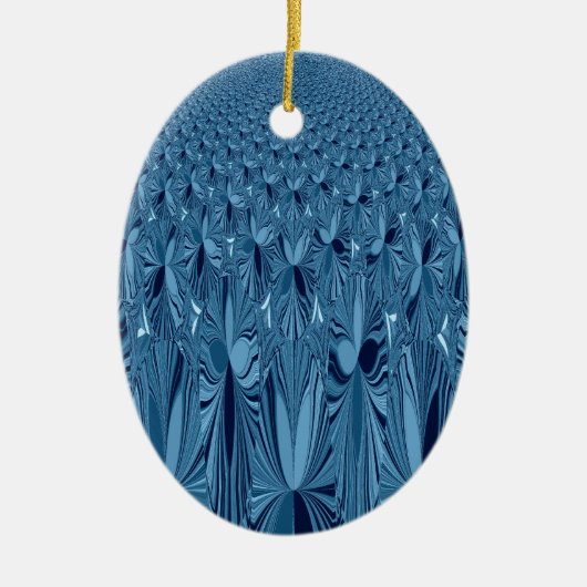 Een mengsel van Blauw Keramisch Ornament (Voorkant)