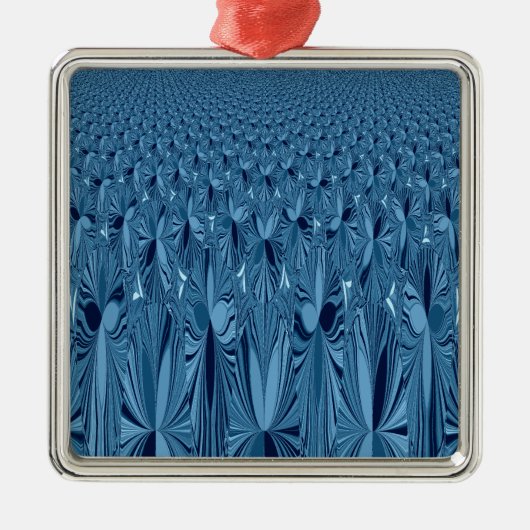 Een mengsel van Blauw Metalen Ornament (Voorkant)