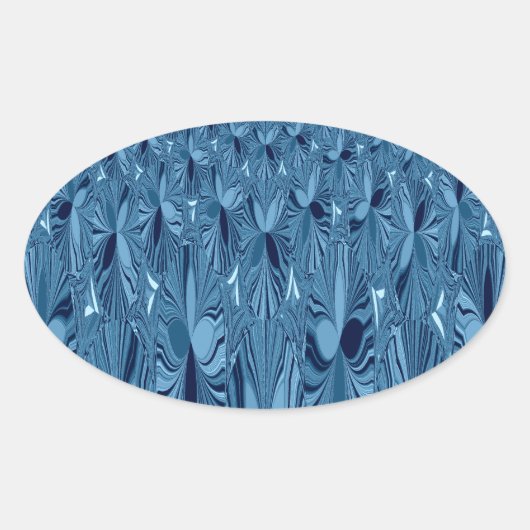 Een mengsel van Blauw Ovale Sticker (Voorkant)