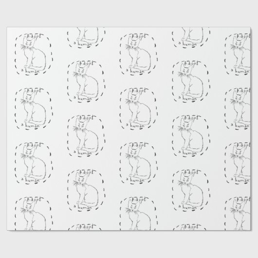 Een mens aannemen cadeaupapier (Vlak)