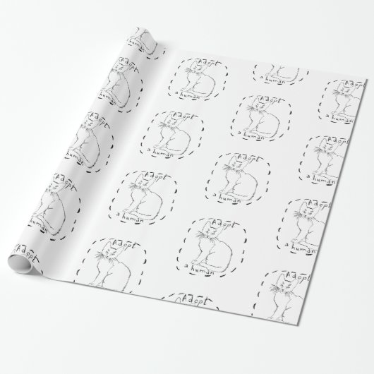 Een mens aannemen cadeaupapier (Uitgerold)