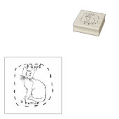 Een mens aannemen rubberstempel (Gestempeld)