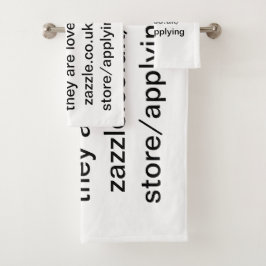 Een mens accepteert dat hij geliefd is. bad handdoek