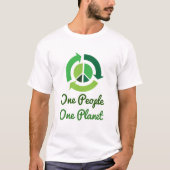 Eén mens één planeet t-shirt (Voorkant)