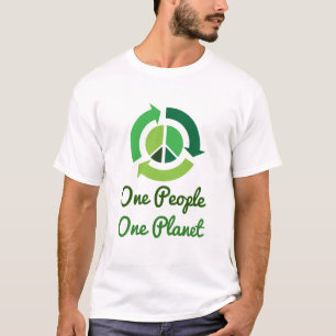 Eén mens één planeet t-shirt